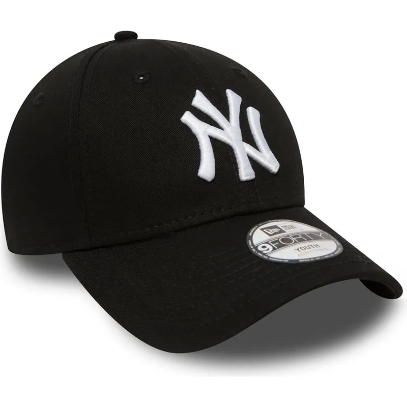 svart-bojd-justerbar-keps-for-barn-9forty-essential-fran-new-york-yankees-mlb-av-new-era