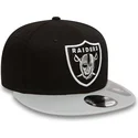 gorra-plana-gris-snapback-9fifty-cotton-block-de-las-vegas-raiders-nfl-de-new-era
