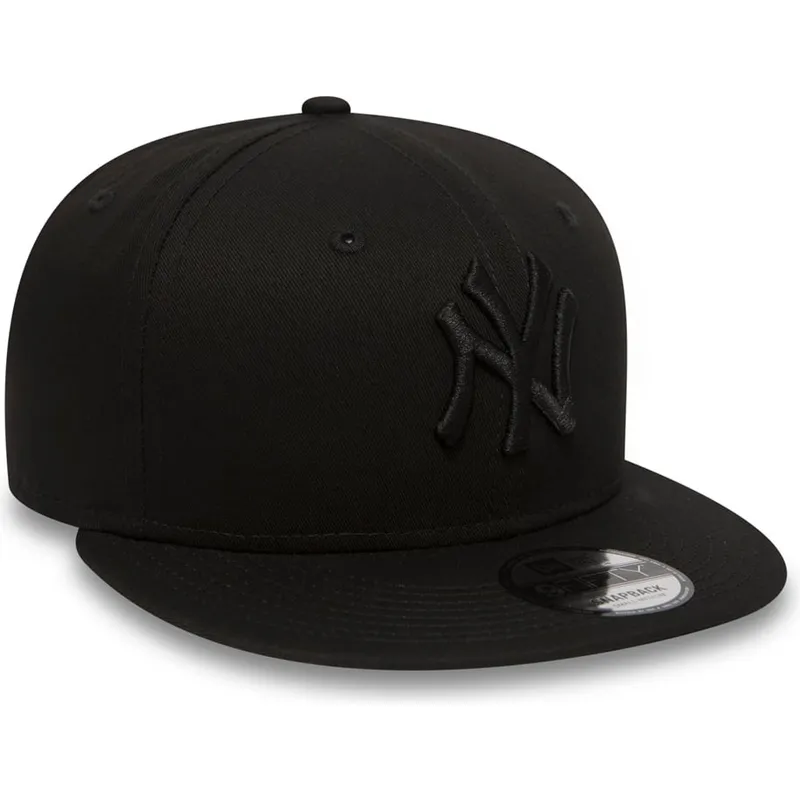 cepur-plakana-melns-snapback-9fifty-black-on-black-no-new-york-yankees-mlb-no-new-era