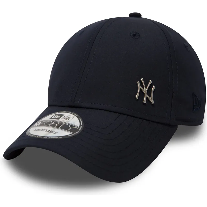 marineblaue-verstellbare-curved-cap-9forty-flawless-logo-der-new-york-yankees-mlb-von-new-era