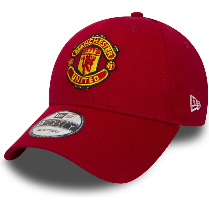 cepur-izliekta-sarkans-regulejama-lente-9forty-essential-no-manchester-united-football-club-premier-league-no-new-era