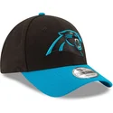 schwarze-und-blaue-verstellbare-curved-cap-9forty-the-league-der-carolina-panthers-nfl-von-new-era