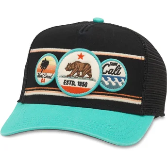 Czarna i niebieska czapka trucker snapback California Domino od American Needle