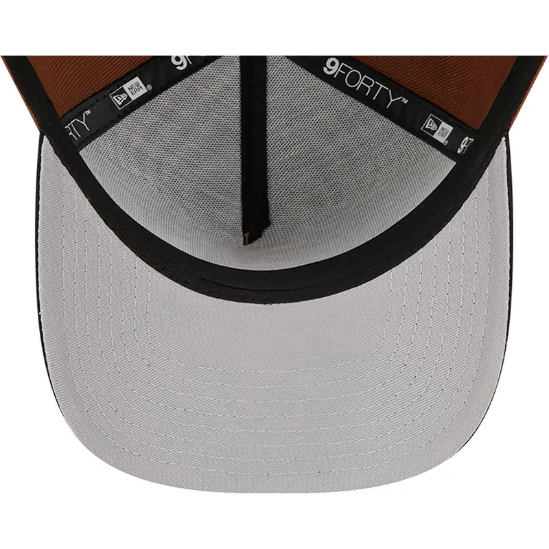 cepur-izliekta-bruns-snapback-9forty-a-frame-harvest-no-boston-red-sox-mlb-no-new-era