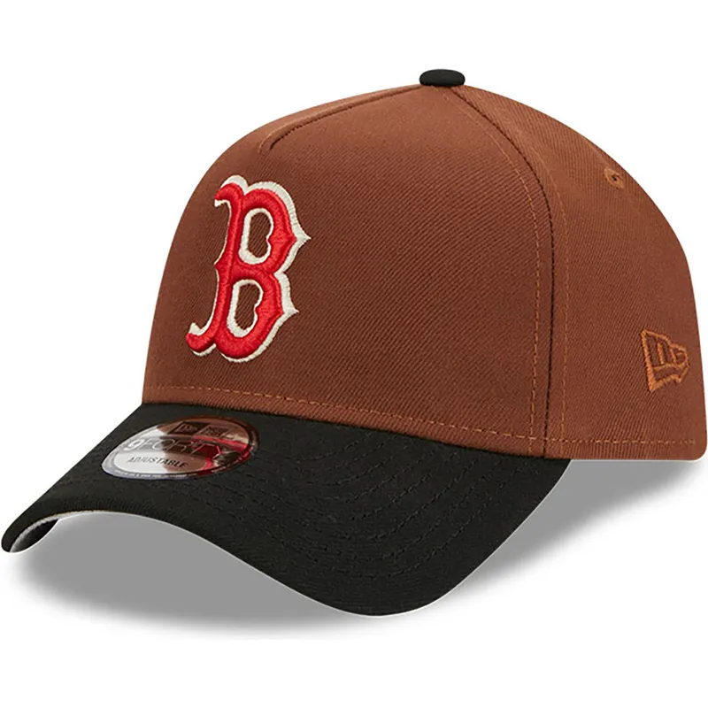 cap-izliekta-brown-snapback-9forty-a-frame-harvest-no-boston-red-sox-mlb-no-new-era