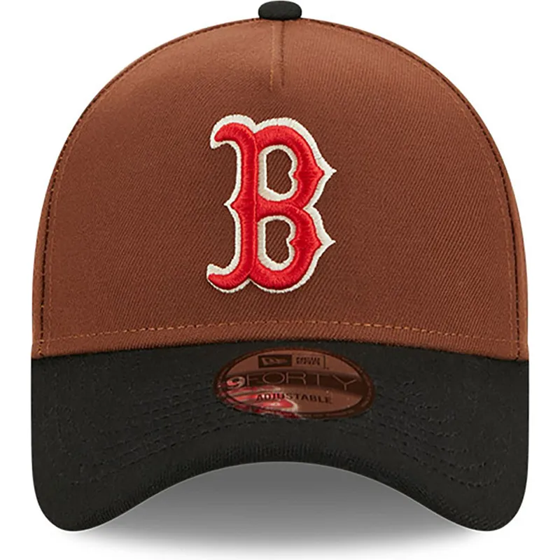 cap-izliekta-brown-snapback-9forty-a-frame-harvest-no-boston-red-sox-mlb-no-new-era