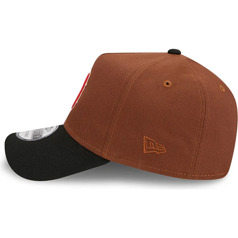 cap-izliekta-brown-snapback-9forty-a-frame-harvest-no-boston-red-sox-mlb-no-new-era