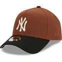 new-era-new-york-yankees-mlb-9forty-a-frame-harvest-snapback-kappe-in-braun-und-schwarz