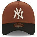 new-era-new-york-yankees-mlb-9forty-a-frame-harvest-snapback-kappe-in-braun-und-schwarz