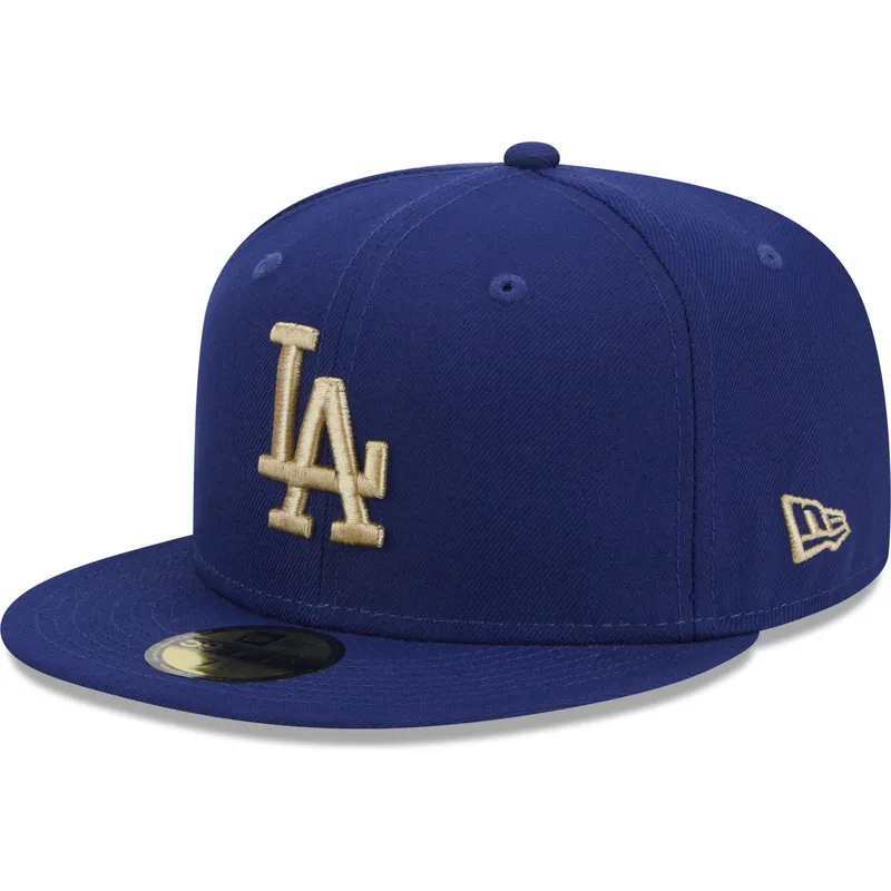 cepur-plakana-zils-pieguloss-59fifty-laurel-sidepatch-no-los-angeles-dodgers-mlb-no-new-era