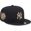 new-era-59fifty-new-york-yankees-mlb-laurel-sidepatch-navyblaue-passgenaue-kappe