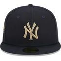 new-era-59fifty-new-york-yankees-mlb-laurel-sidepatch-navyblaue-passgenaue-kappe