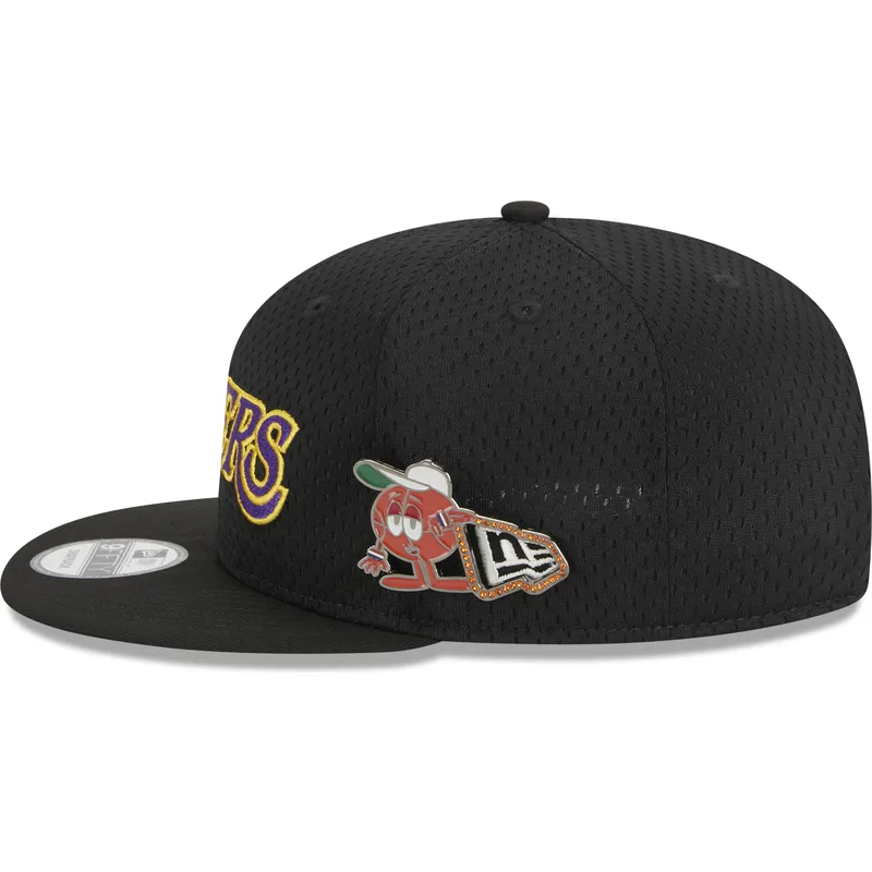 cap-plakana-black-snapback-9fifty-post-up-pin-no-los-angeles-lakers-nba-no-new-era