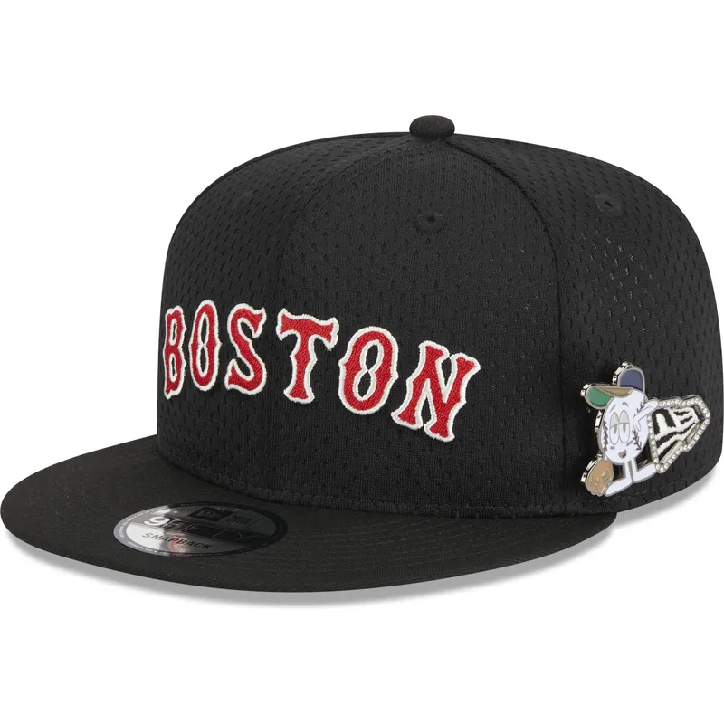 cepur-plakana-melns-snapback-9fifty-post-up-pin-no-boston-red-sox-mlb-no-new-era