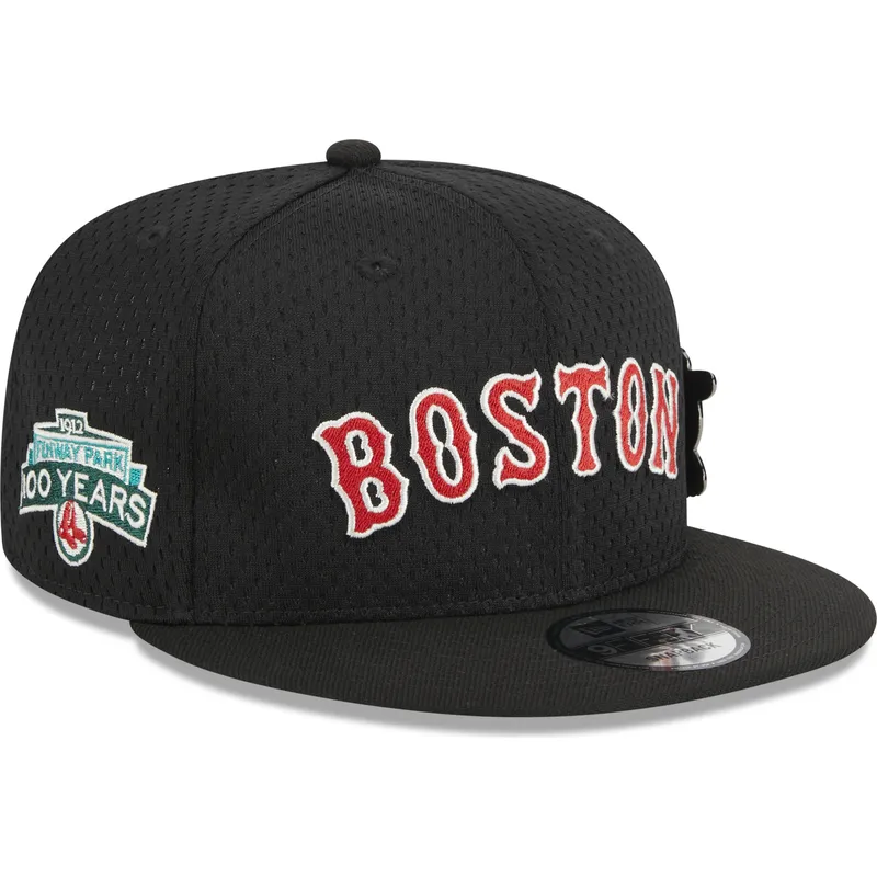 cepur-plakana-melns-snapback-9fifty-post-up-pin-no-boston-red-sox-mlb-no-new-era