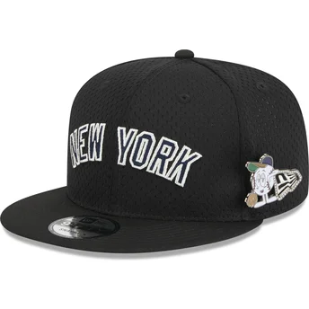 Cap plakana black snapback 9FIFTY Post-Up Pin no New York Yankees MLB no New Era