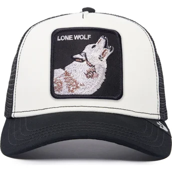 cepur-izliekta-truckeris-melns-snapback-the-lone-wolf-the-farm-no-goorin-bros