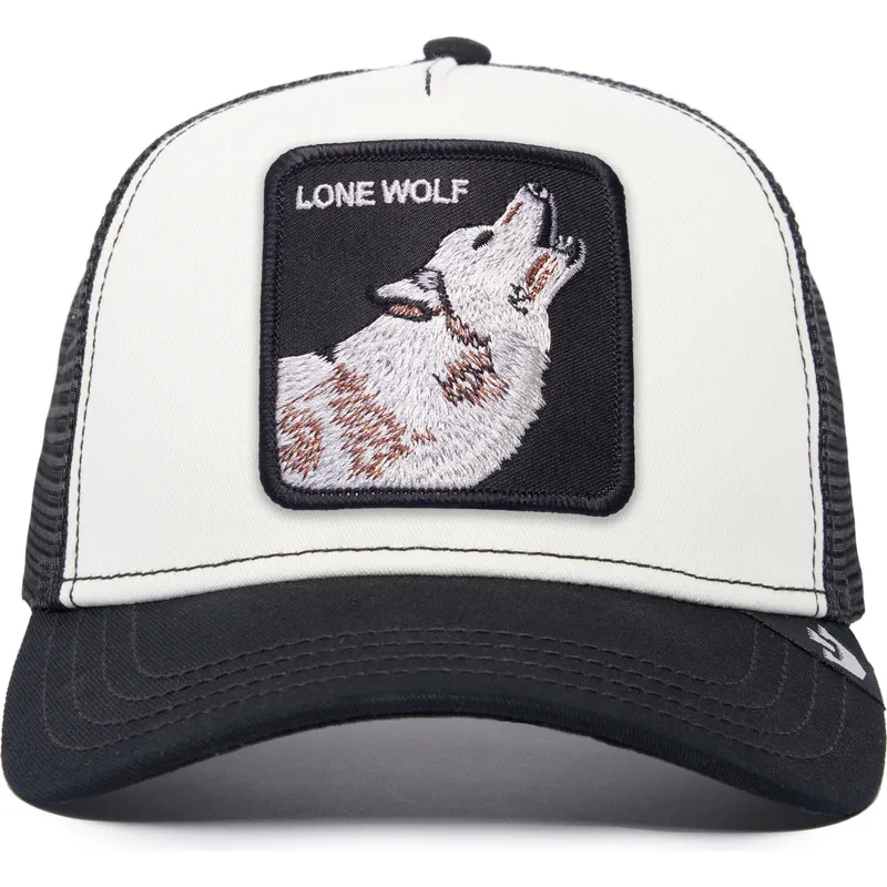 cepur-izliekta-truckeris-melns-snapback-the-lone-wolf-the-farm-no-goorin-bros