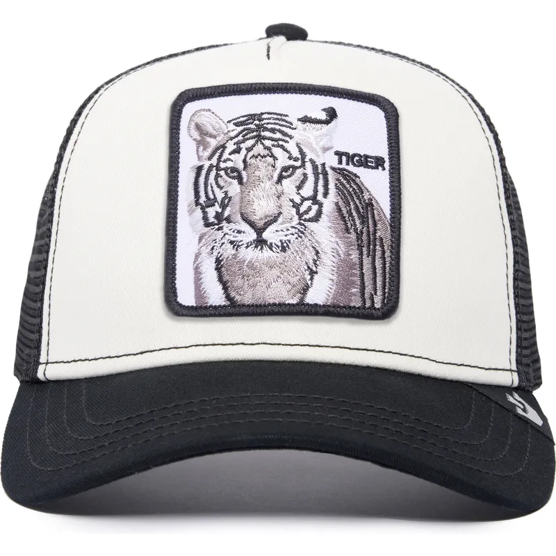 cepur-izliekta-truckeris-melns-snapback-the-white-tiger-the-farm-no-goorin-bros