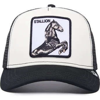 Gorra trucker blanca y negra caballo Stallion The Farm de Goorin Bros.