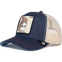 marineblaue-und-beige-trucker-kappe-the-nuts-squirrel-the-farm-von-goorin-bros
