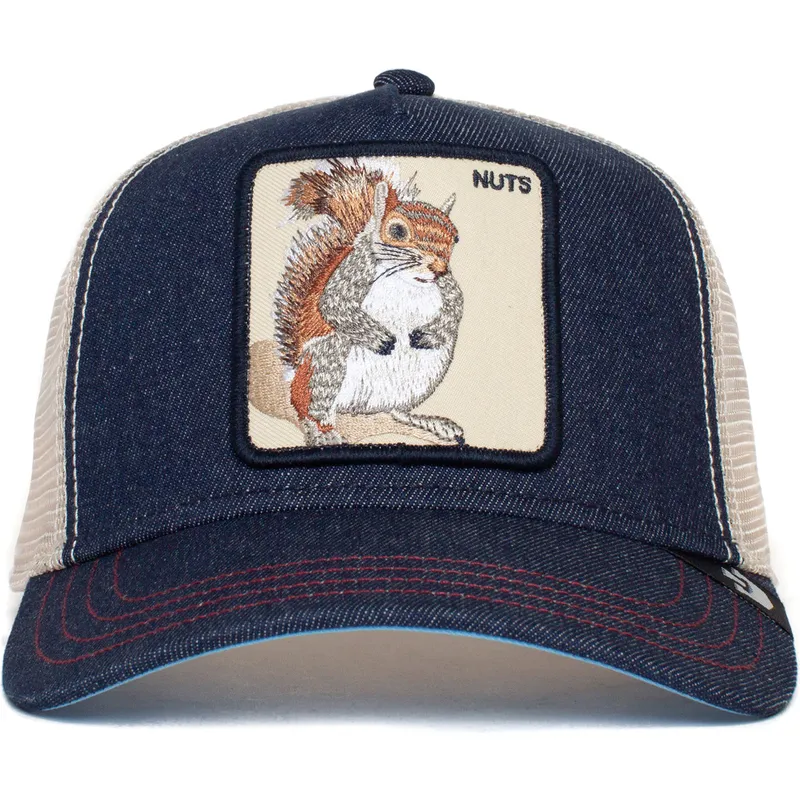 cepur-izliekta-truckeris-tumsi-zils-snapback-the-nuts-squirrel-the-farm-no-goorin-bros