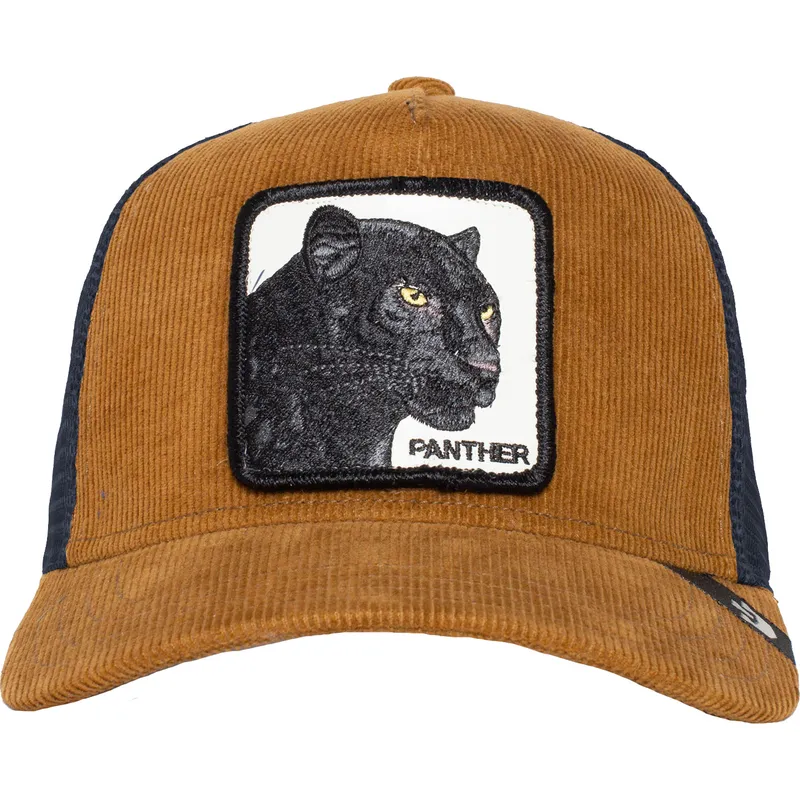 cepur-izliekta-truckeris-bruns-snapback-panther-panthuroy-corduroy-the-farm-no-goorin-bros