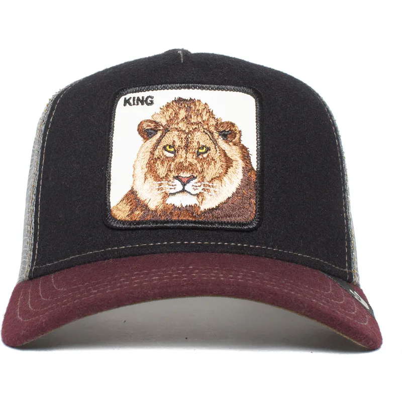 cepur-izliekta-truckeris-melns-snapback-king-circwool-of-life-the-farm-no-goorin-bros