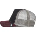 trucker-cap-schwarz-grau-und-rot-lowe-king-circwool-of-life-the-farm-von-goorin-bros