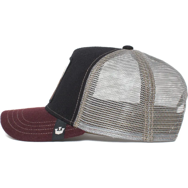 cepur-izliekta-truckeris-melns-snapback-king-circwool-of-life-the-farm-no-goorin-bros
