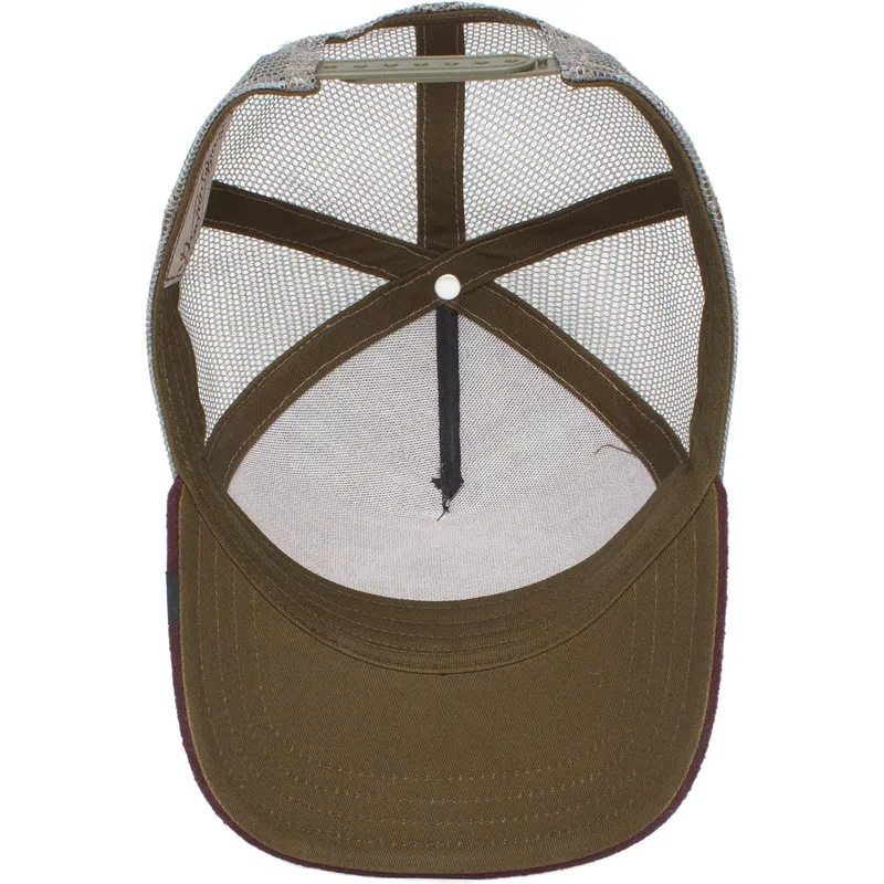 trucker-cap-schwarz-grau-und-rot-lowe-king-circwool-of-life-the-farm-von-goorin-bros