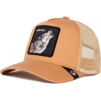 Gorra trucker naranja lobo Lone Wolf Truckin The Farm de Goorin Bros.