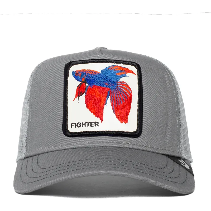 trucker-cap-grau-siamesischer-kampffisch-alpha-betta-truckin-the-farm-von-goorin-bros