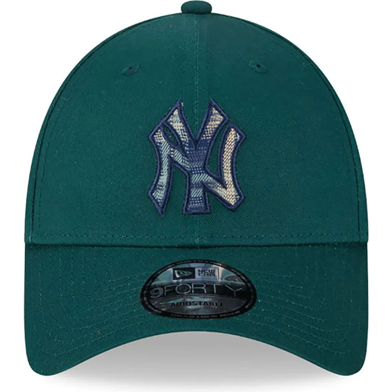 cepur-izliekta-zals-regulejams-9forty-check-infill-no-new-york-yankees-mlb-no-new-era