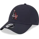 regulowana-granatowa-czapka-z-zakrzywionym-daszkiem-9forty-check-infill-los-angeles-dodgers-mlb-od-new-era
