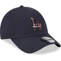regulowana-granatowa-czapka-z-zakrzywionym-daszkiem-9forty-check-infill-los-angeles-dodgers-mlb-od-new-era