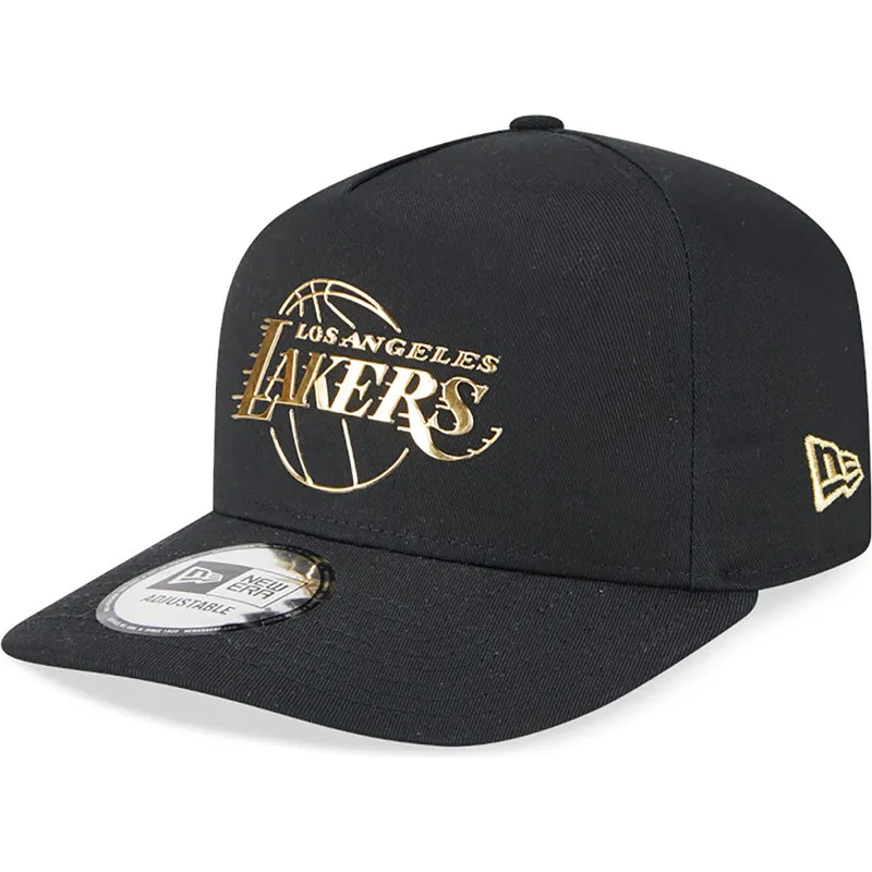cepur-izliekta-melns-snapback-a-frame-foil-pack-no-los-angeles-lakers-nba-no-new-era