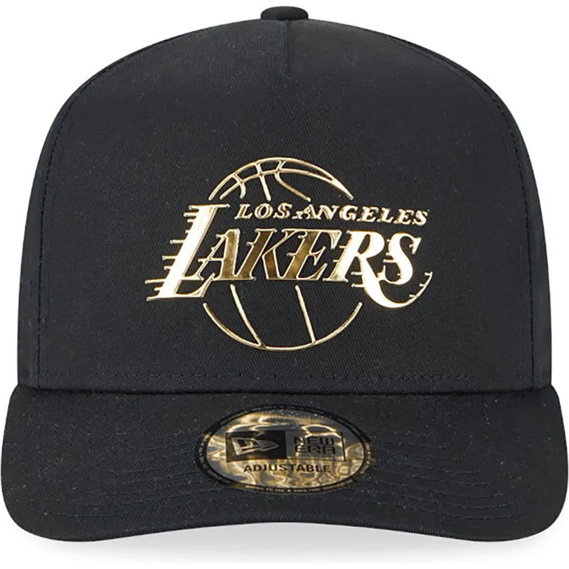 cepur-izliekta-melns-snapback-a-frame-foil-pack-no-los-angeles-lakers-nba-no-new-era