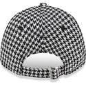 verstellbare-schwarz-weisse-damenkappe-9forty-houndstooth-der-new-york-yankees-mlb-von-new-era