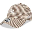 cepur-izliekta-bruns-regulejams-9forty-houndstooth-no-new-york-yankees-mlb-no-new-era