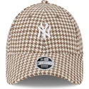 cepur-izliekta-bruns-regulejams-9forty-houndstooth-no-new-york-yankees-mlb-no-new-era