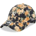 verstellbare-damenkappe-9forty-floral-cord-der-new-york-yankees-mlb-von-new-era-in-marineblau