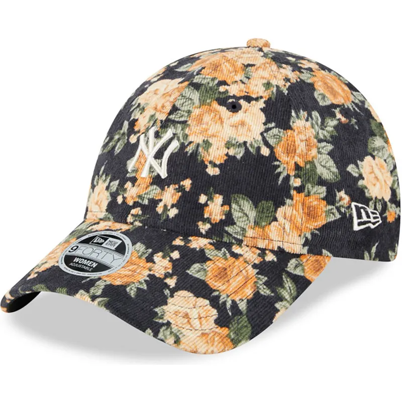 cepur-izliekta-tumsi-zils-regulejams-9forty-floral-cord-no-new-york-yankees-mlb-no-new-era