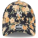 verstellbare-damenkappe-9forty-floral-cord-der-new-york-yankees-mlb-von-new-era-in-marineblau