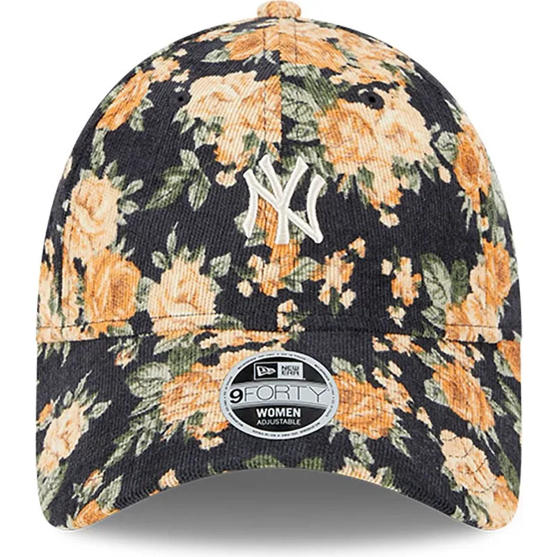 cepur-izliekta-tumsi-zils-regulejams-9forty-floral-cord-no-new-york-yankees-mlb-no-new-era