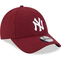 cepur-izliekta-sarkans-regulejams-9forty-essential-melton-wool-no-new-york-yankees-mlb-no-new-era
