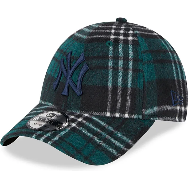 cepur-izliekta-zals-regulejams-9forty-check-no-new-york-yankees-mlb-no-new-era