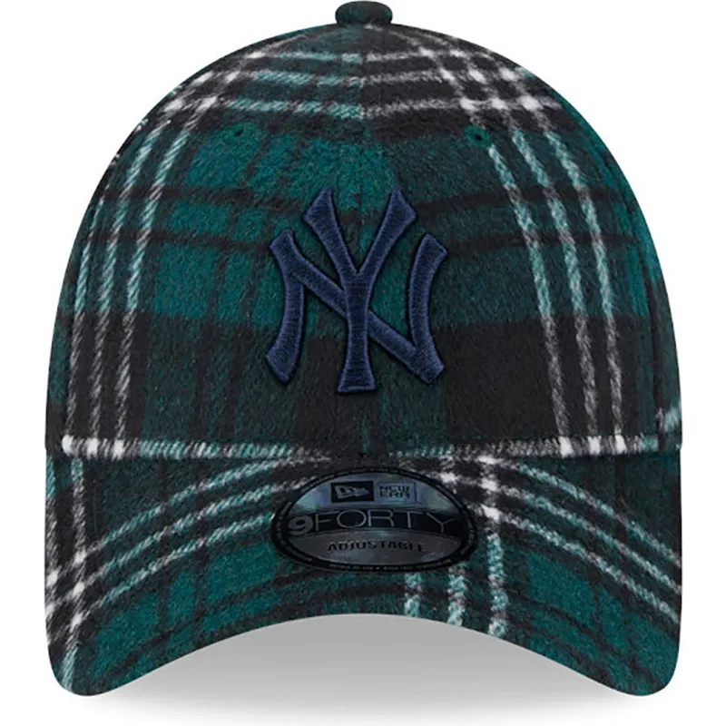 cepur-izliekta-zals-regulejams-9forty-check-no-new-york-yankees-mlb-no-new-era