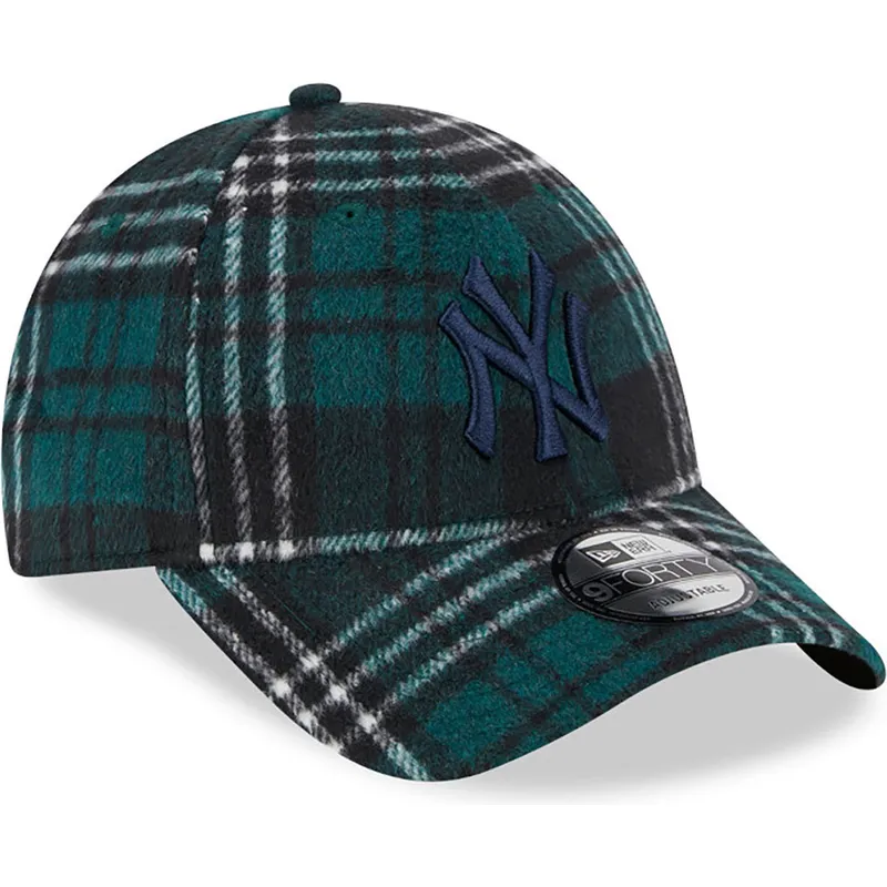 cepur-izliekta-zals-regulejams-9forty-check-no-new-york-yankees-mlb-no-new-era