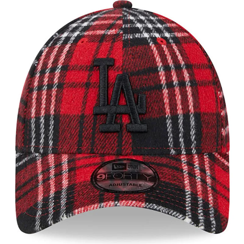 cepur-izliekta-sarkans-regulejams-9forty-check-no-los-angeles-dodgers-mlb-no-new-era